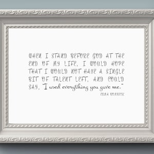 PRINTABLE When I Stand Before God Quote - Instant Download - Print-at-Home