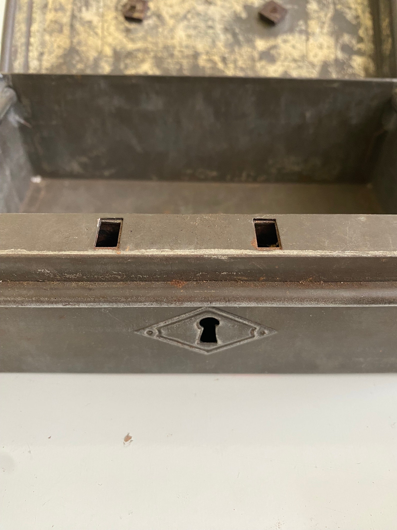 Vintage Metal Cash Box With Tray and Key Early 20th Century - Etsy