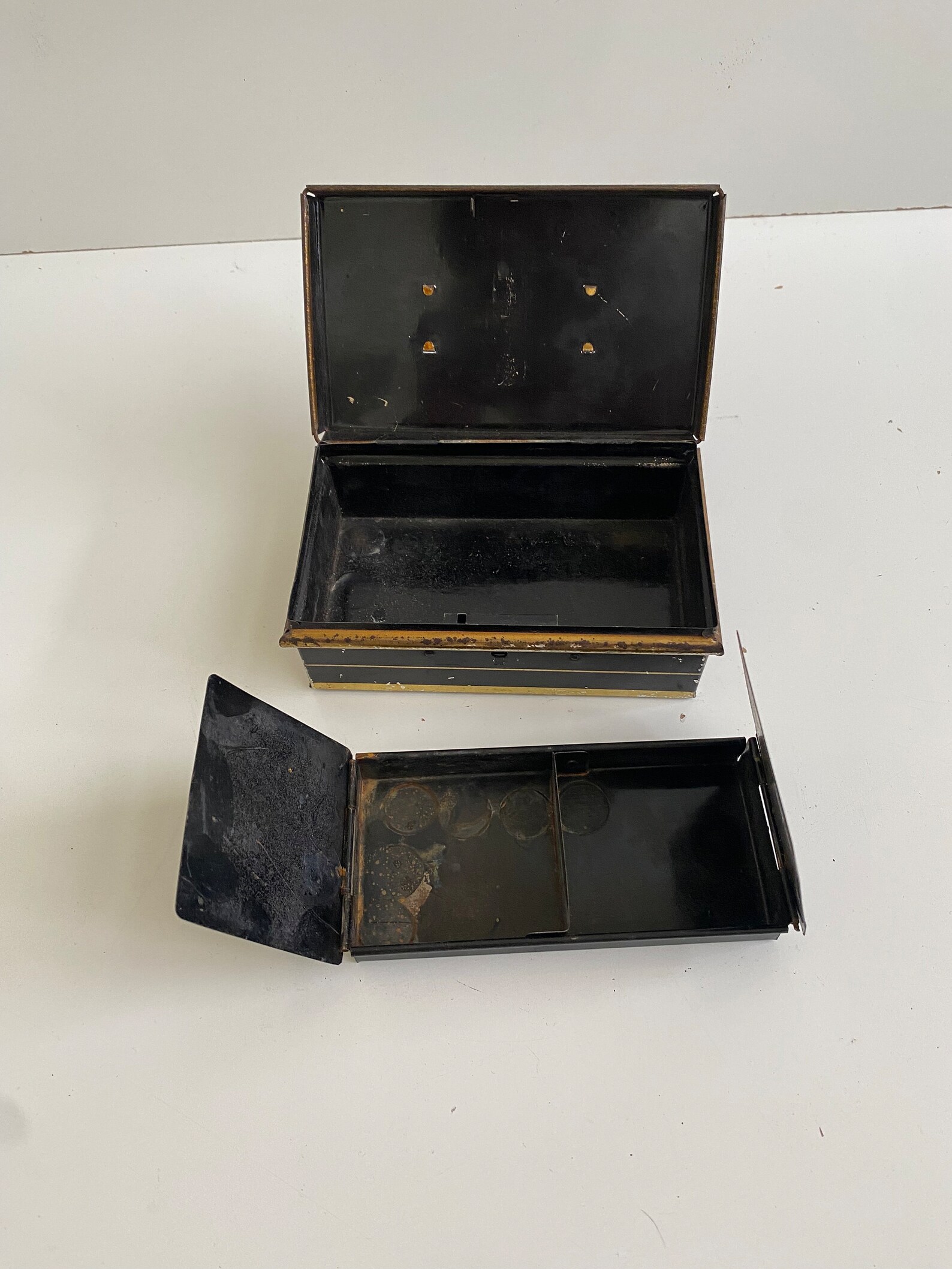 Vintage Metal Cash Box With Tray Early 20th Century Made in England - Etsy