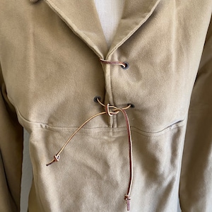 Vintage 1970s Ultra Suede Tunic Tie Front Hippie Top