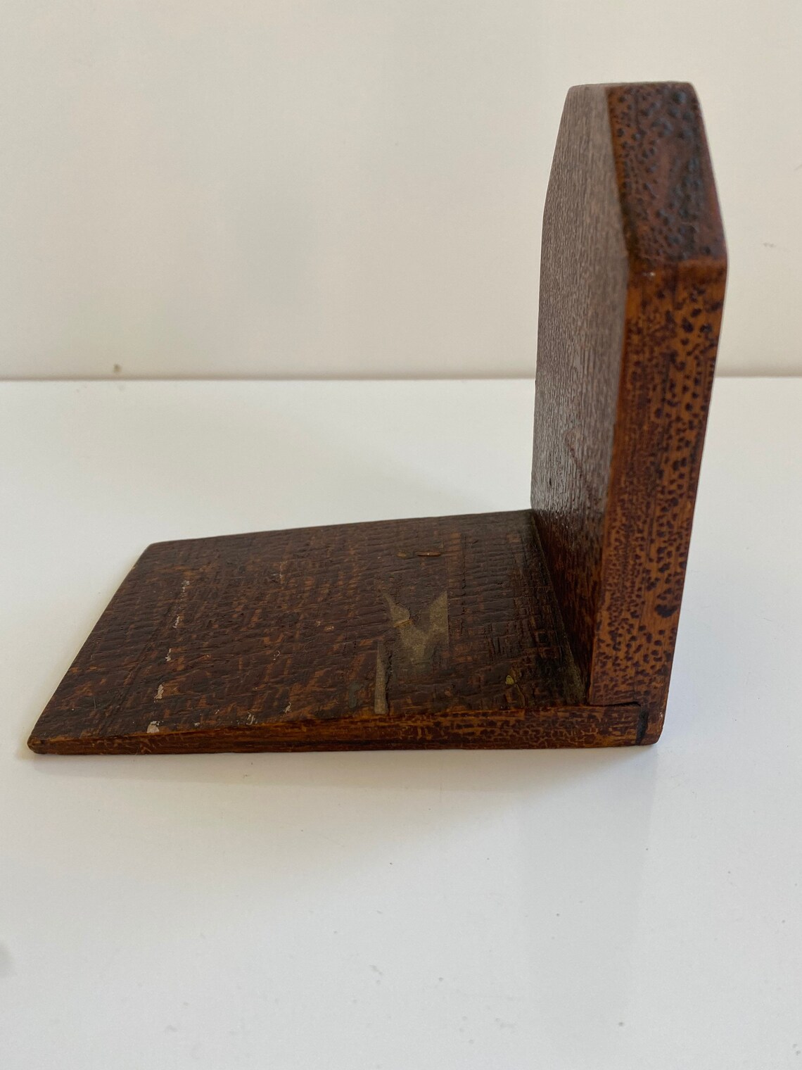 Vintage Wooden Bookend Handmade Distressed Finish Arts and Etsy