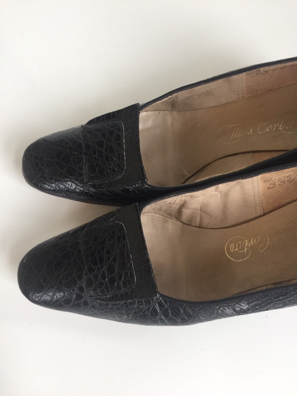 【ビンテージ】Chamntal Thomass Paris 38 Vintage Thomas Cort Pumps Black 9.5B Reptile Skin - Etsy