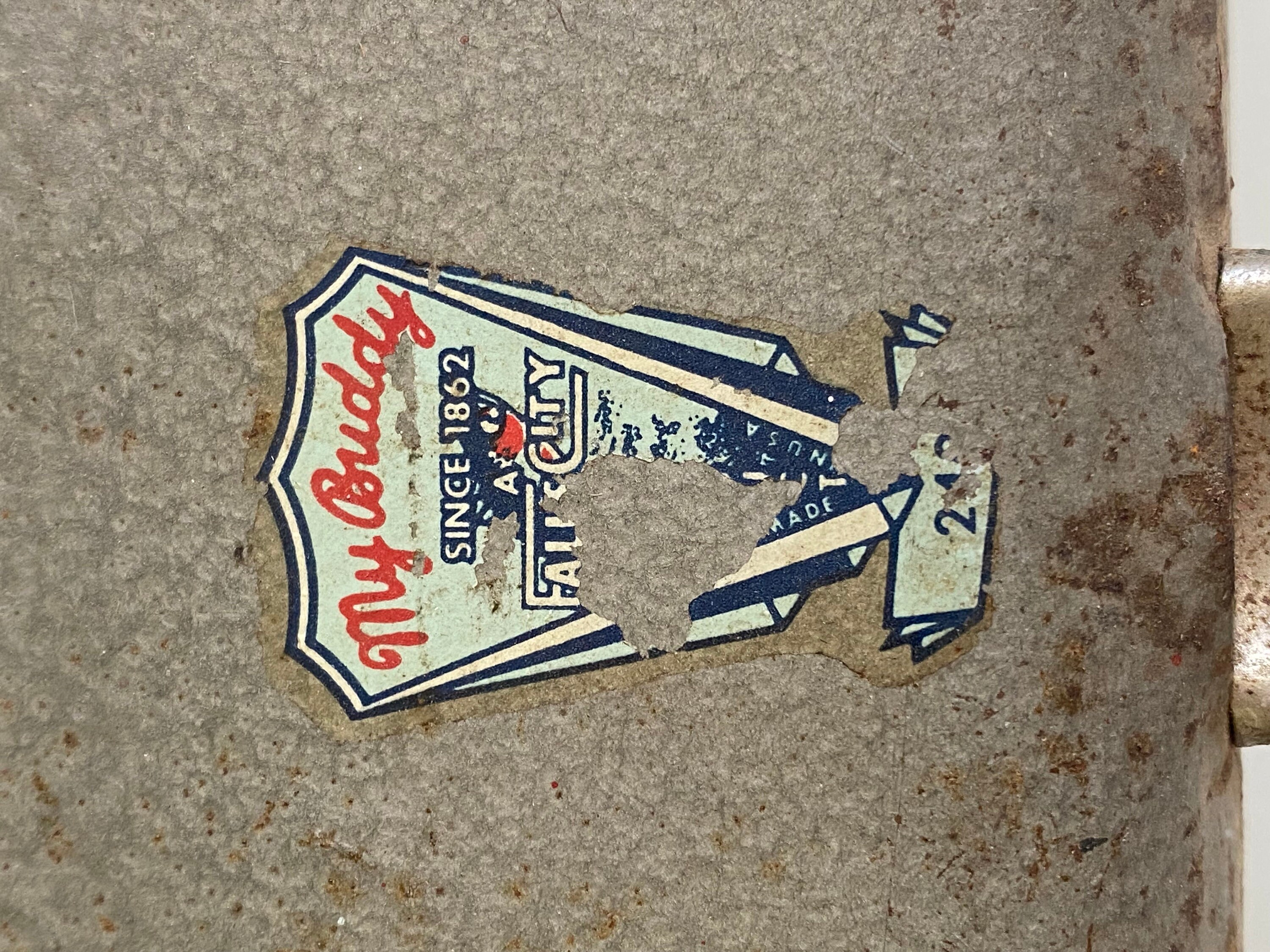 Fall City My Buddy Tackle Box Fishing #242 Blue Metal Vintage U.S.A