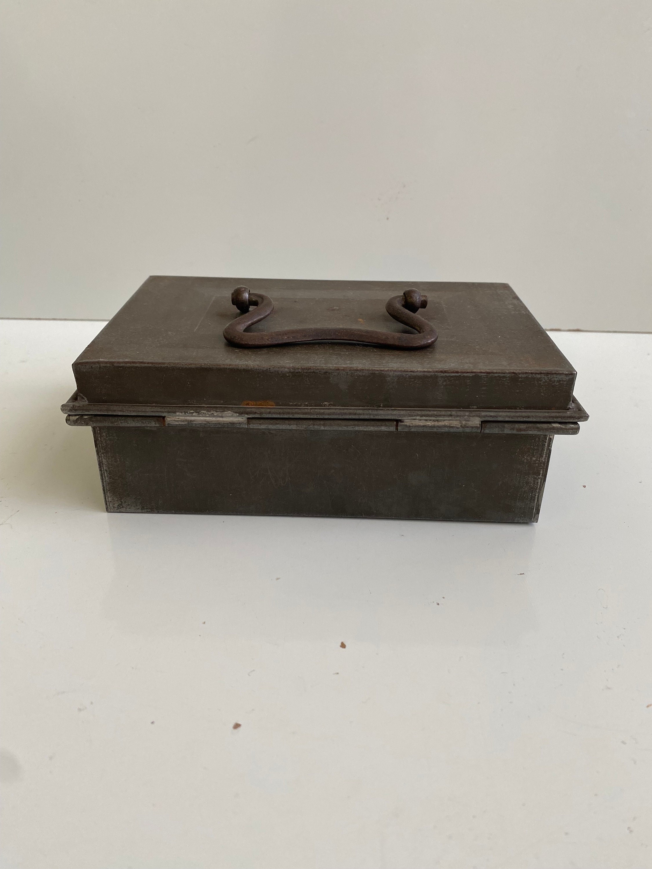 Vintage Metal Cash Box With Tray and Key Early 20th Century - Etsy