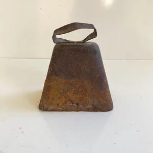 Vintage Rusted Metal Cowbell Large