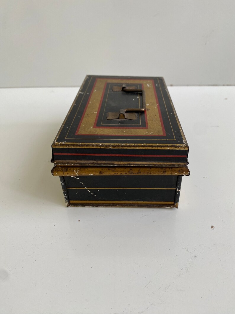 Vintage Metal Cash Box With Tray Early 20th Century Made in England - Etsy