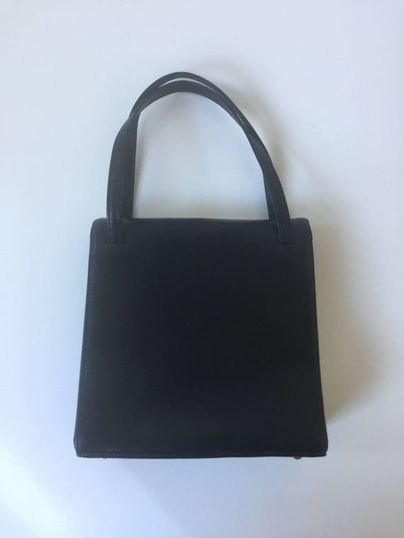 Vintage Black Leather Purse by Block 1960s - image 2