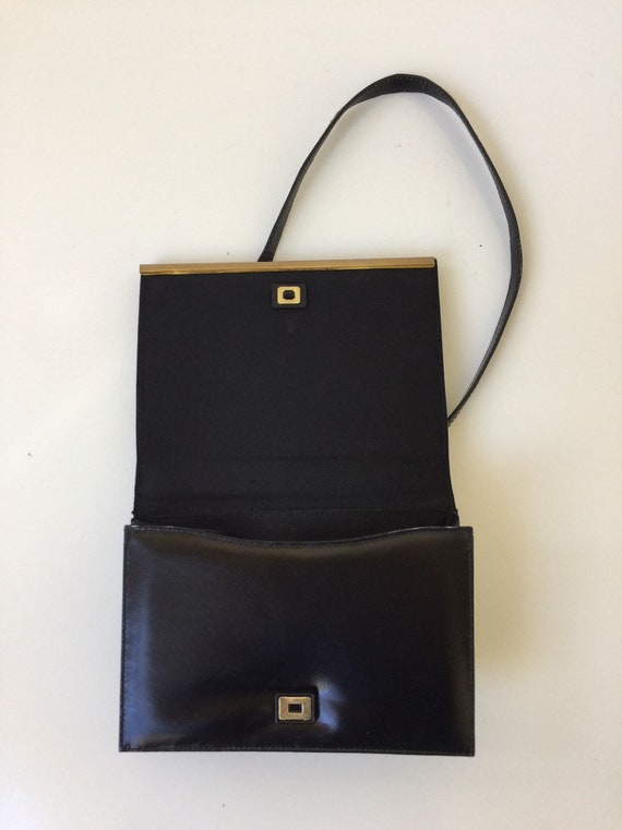 Vintage Leather Handbag Small Pappagallo 1980s - image 3