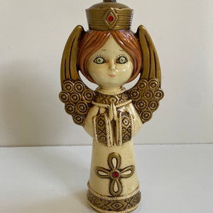 Vintage Mod Christmas Angel Figurine Paper Mache Japan