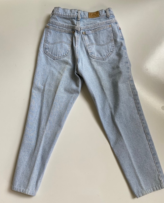 Vintage Lee High Waisted Light Wash Jeans Junior … - image 2