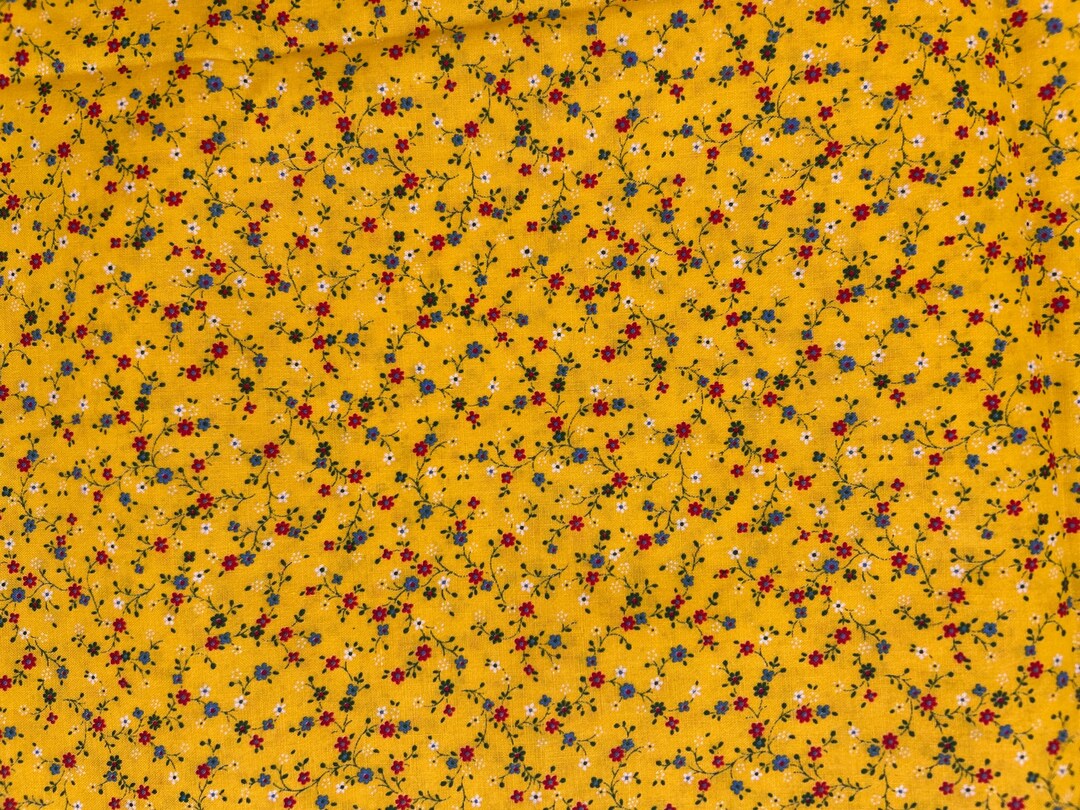 Vintage 1970s Cotton Fabric Calico Print Prairie Gunne Sax Style - Etsy