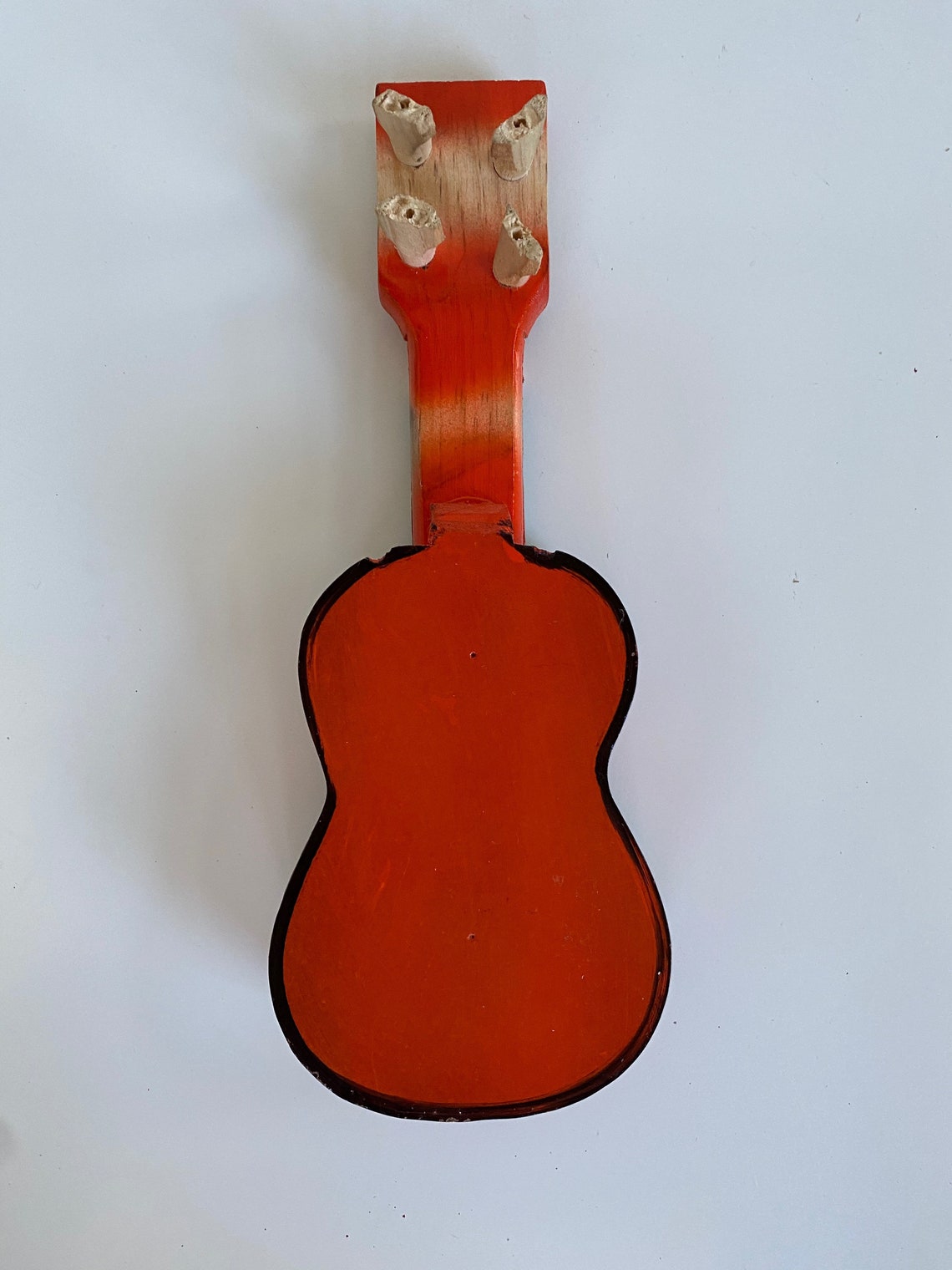 Vintage Mexican Souvenir Toy Guitar Ukelele Painted Wood 1970s Etsy