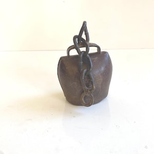 Vintage Rusted Metal Cowbell Large