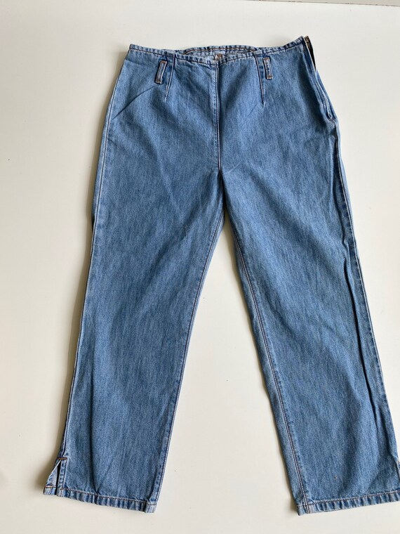 Vintage 1980s Womens Side Zip Cropped 