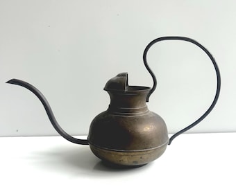 Vintage Brass Watering Can 1960s Indoor Made in India