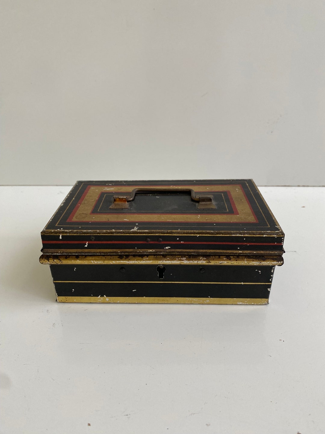 Vintage Metal Cash Box With Tray Early 20th Century Made in England - Etsy