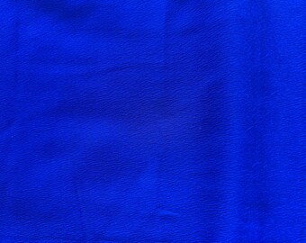 Vintage 1970s Royal Blue Acrylic Barkcloth