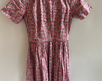 Vintage 1950s Girl’s Tween Dress Floral Print Cute!