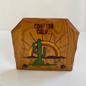 Vintage Handmade Bookend Souvenir Compton California