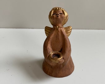 Vintage Thun Angel Candleholder Pottery Made in Italy