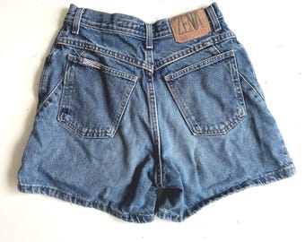 Vintage 1990s Zena High Waisted Denim Shorts Sz 6