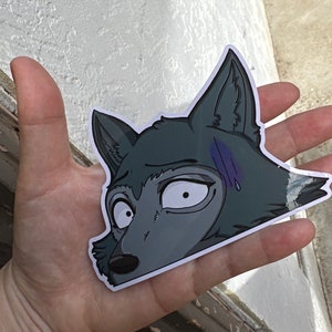 Legoshi Beastars Sticker Peeker (LARGE) anime wolf sticker peeker