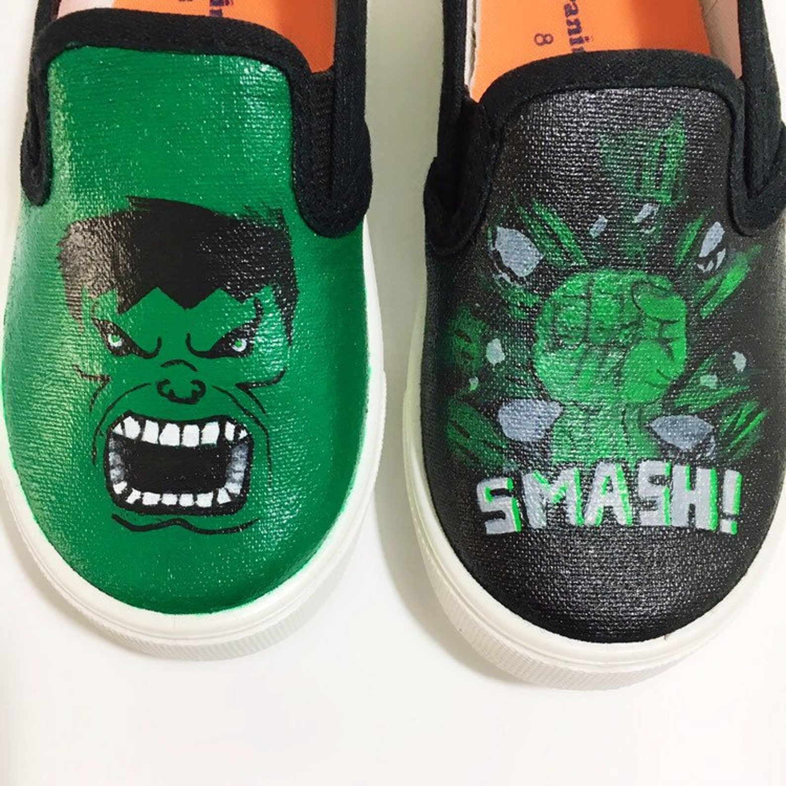 Hulk Smash custom painted shoes. Made to Order. Hand Painted | Etsy