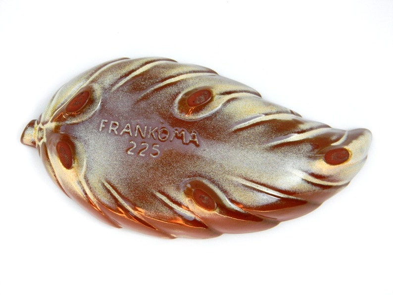 Vintage Frankoma Leaf Shaped Dish Vintage Frankoma 225 Falling Leaf Dish