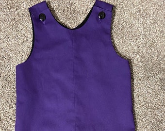 Custom Dark Purple Twill Jon Jon Romper: Baby Boy Outfit