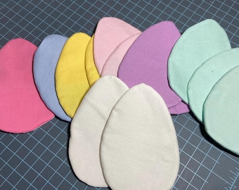 Reusable Cloth Easter Eggs: Colorable Cotton Eggs, Set of 6