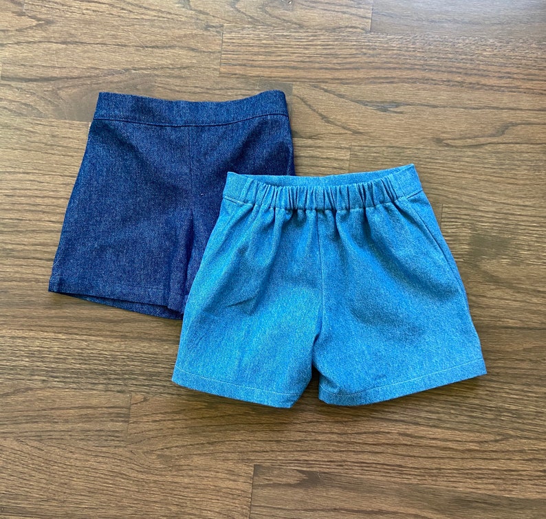 Baby Denim Shorts Toddler Denim Shorts Flat Front Elastic Etsy