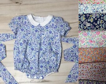 Liberty of london bubble,  peter pan collar bubble, liberty infant  bubble, baby bubble,  little girl romper, Formal event Bubble