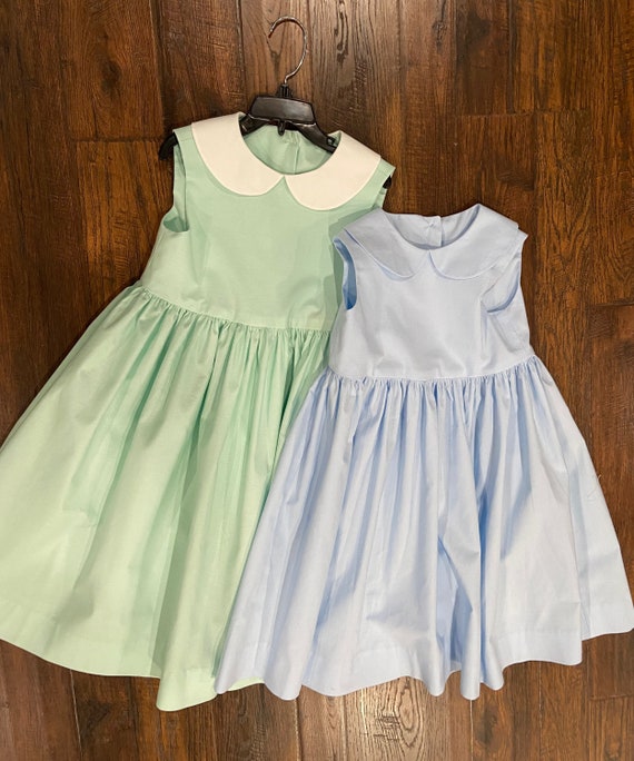 Girls peter pan collar dress deals