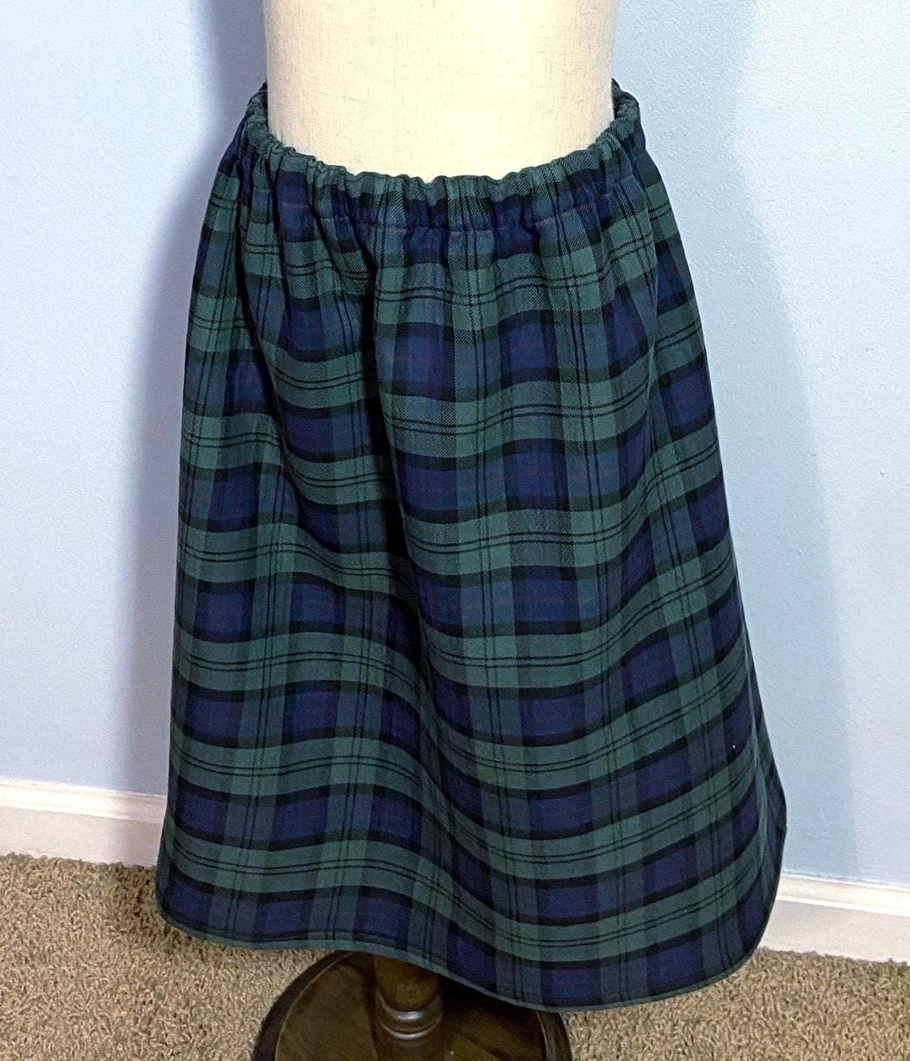 Blue and Green Plaid Skirt - Etsy display picture 1