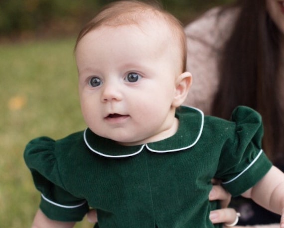 hunter green baby dress