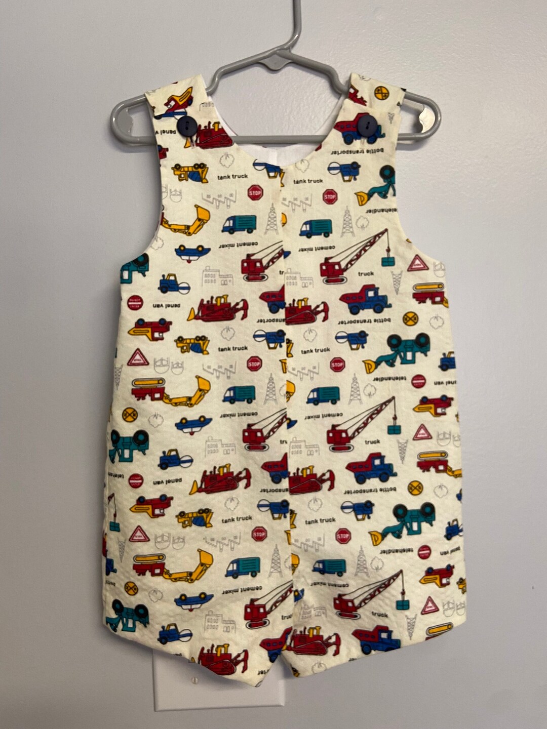 Jeans Stuff Romper For Baby Boy In Police Van Printed Design main image 0