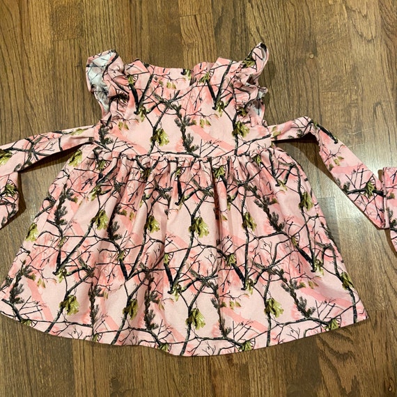 Pink Realtree Flannel Flutter Dress Size 2T Pink Camouflage Flutter Dress Soft Cozy Flannel Flutter Sleeves Girls Dress Etsy