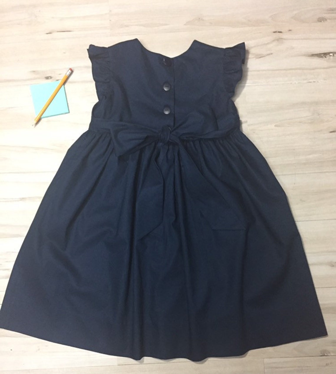 Heaven Sent Flutter Dress - Navy
