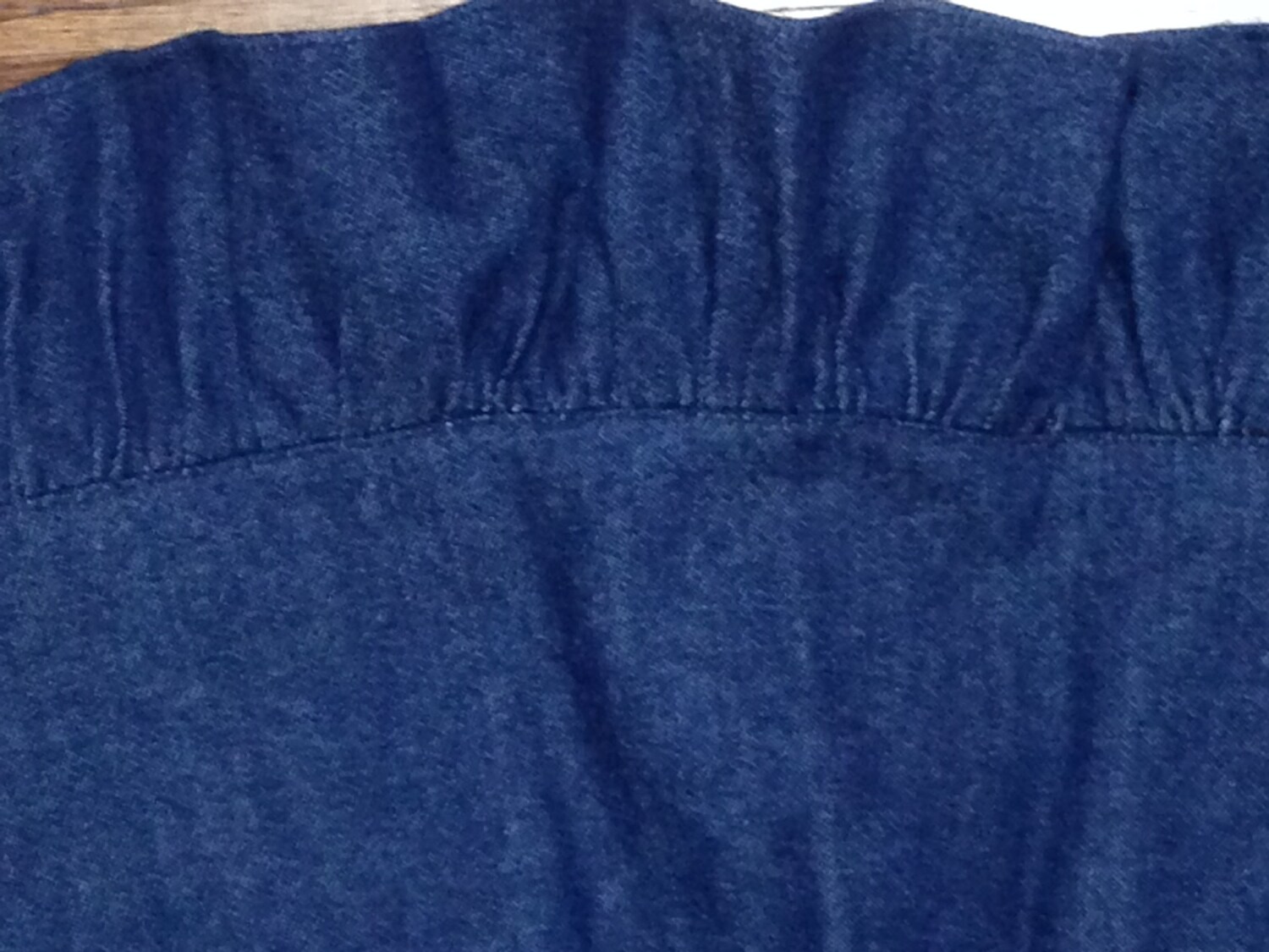 Girls Modest Skirt With Ruffle Elastic Waist Blue Denim - Etsy