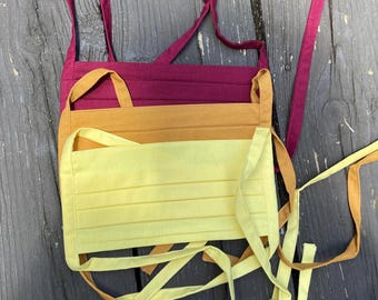 Handmade Kona Cotton Adult Face Mask with Ties | Filter Pocket