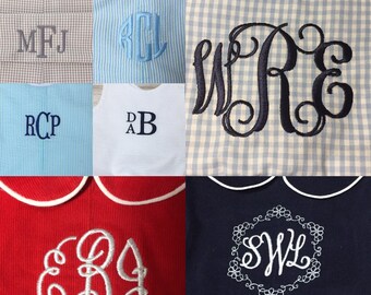 Custom monogram add a monogram to any item in my store