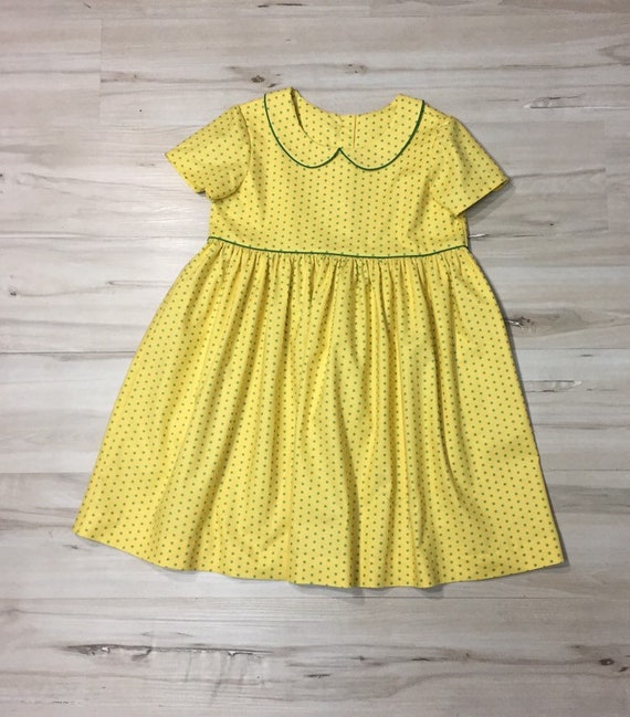 yellow peter pan collar dress