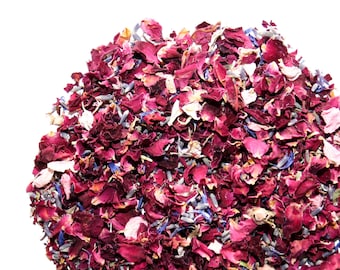 Wildflower Wedding confetti biodegradable mixed petals (Roses, lavender, cornflower & Marigold)