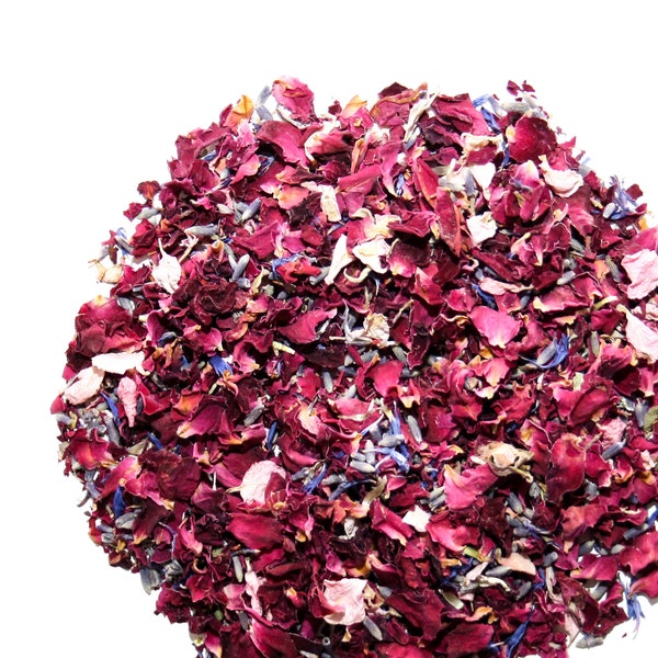 Wildflower Wedding confetti biodegradable mixed petals (Roses, lavender, cornflower & Marigold)