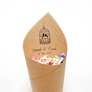 Wedding Confetti Cones Tweet Hearts image 1