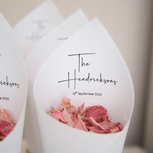 Wedding Confetti Cones Personalised Amour Style