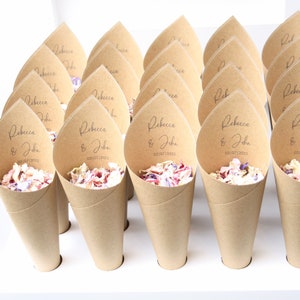 Wedding Confetti Cones Personalised Allure style image 4