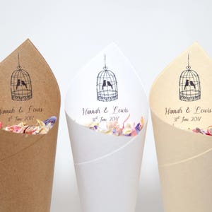 Wedding Confetti Cones Tweet Hearts image 2