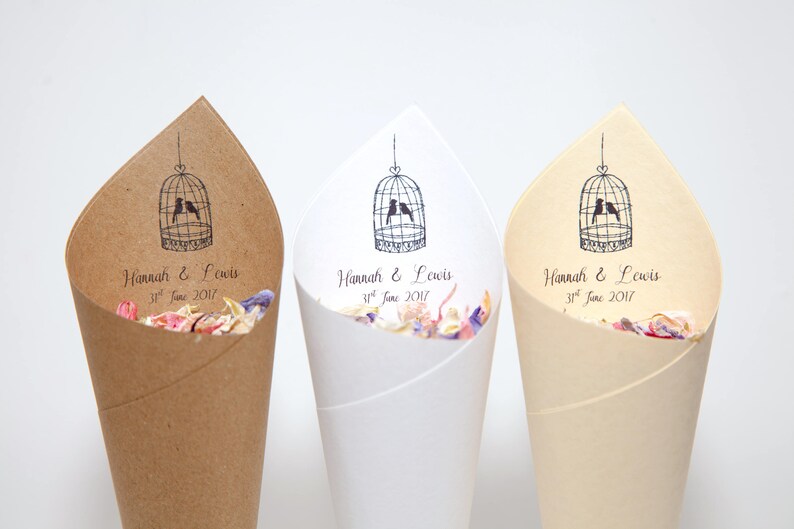 Wedding Confetti Cones Tweet Hearts image 2