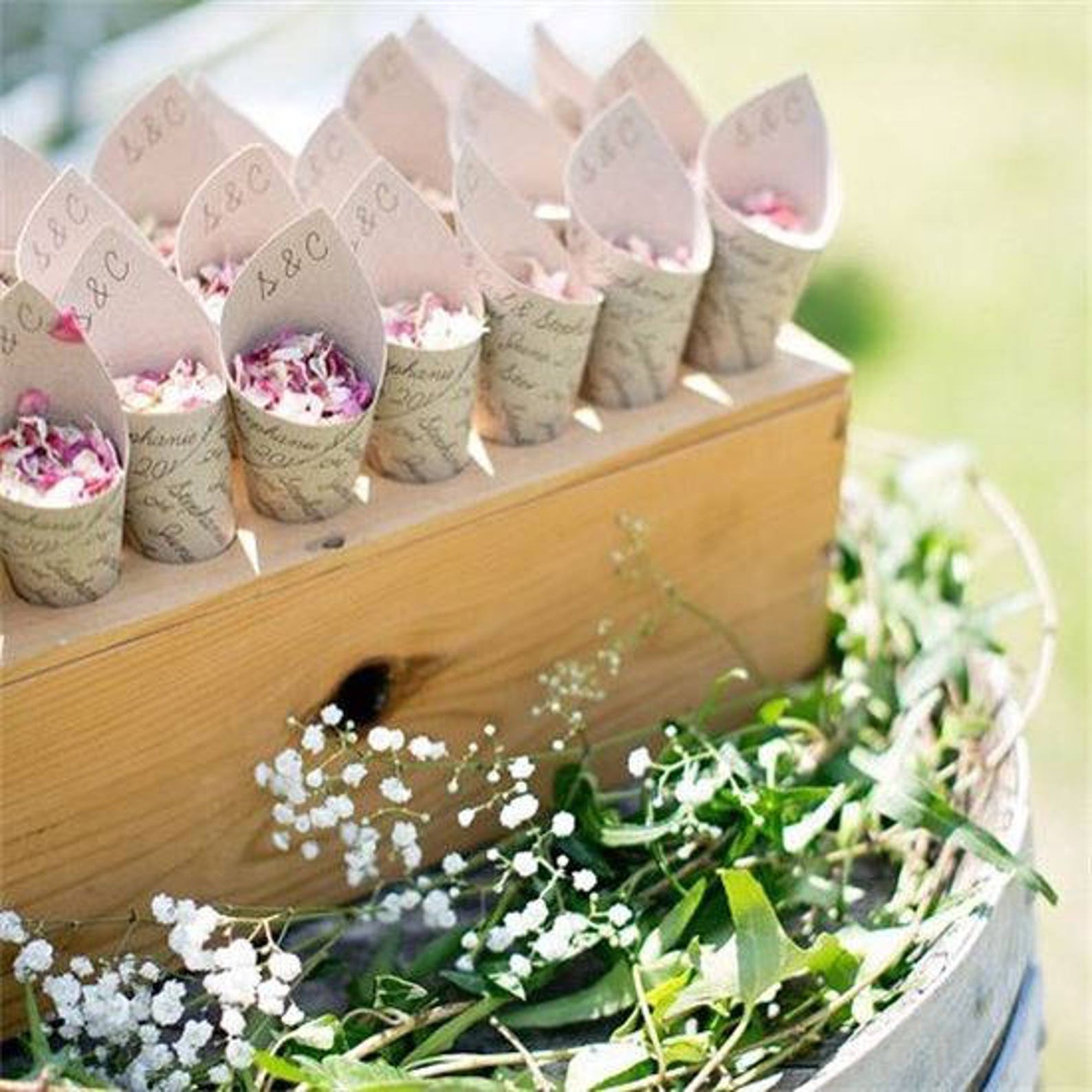Wedding confetti cones Classic Personalised Etsy